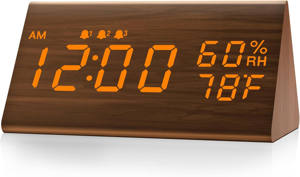 Relógio Despertador Digital LED de Mesa –hora , data, temperatura.