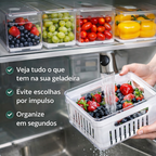 Kit 4 Organizadores 2,2 Litros de Geladeira Acrílico