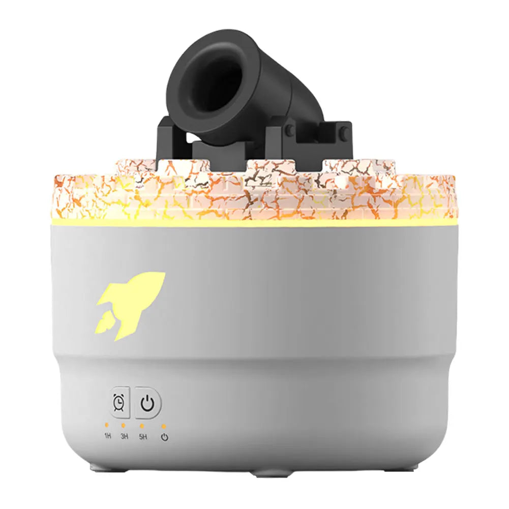 Difusor Canhão 3 em 1 — Névoa, Aroma e Luz para o Seu Relaxamento Perfeito