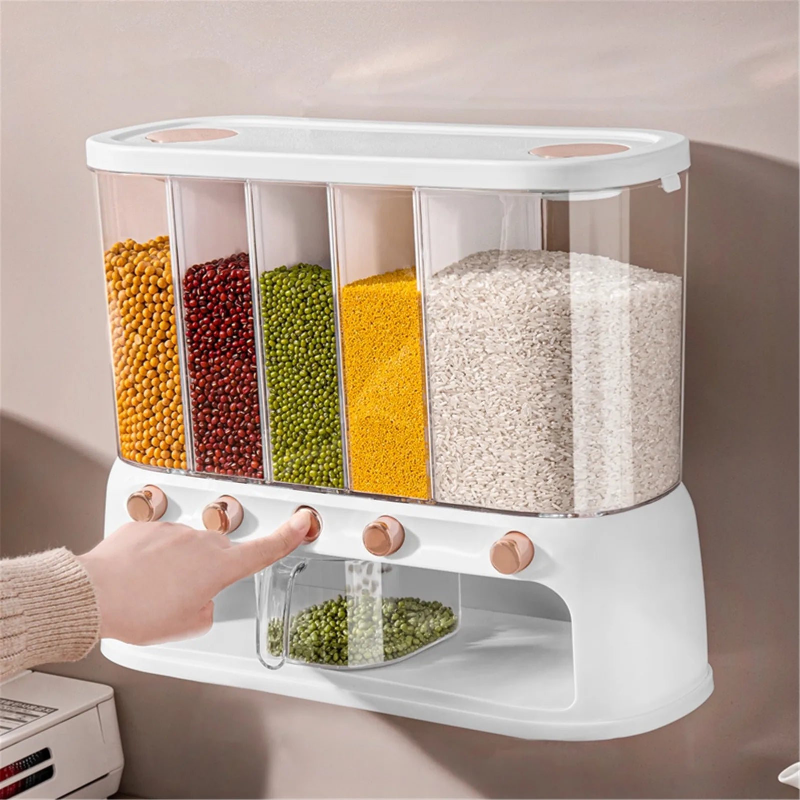 Dispenser de Grãos Selado para Parede (10kg)