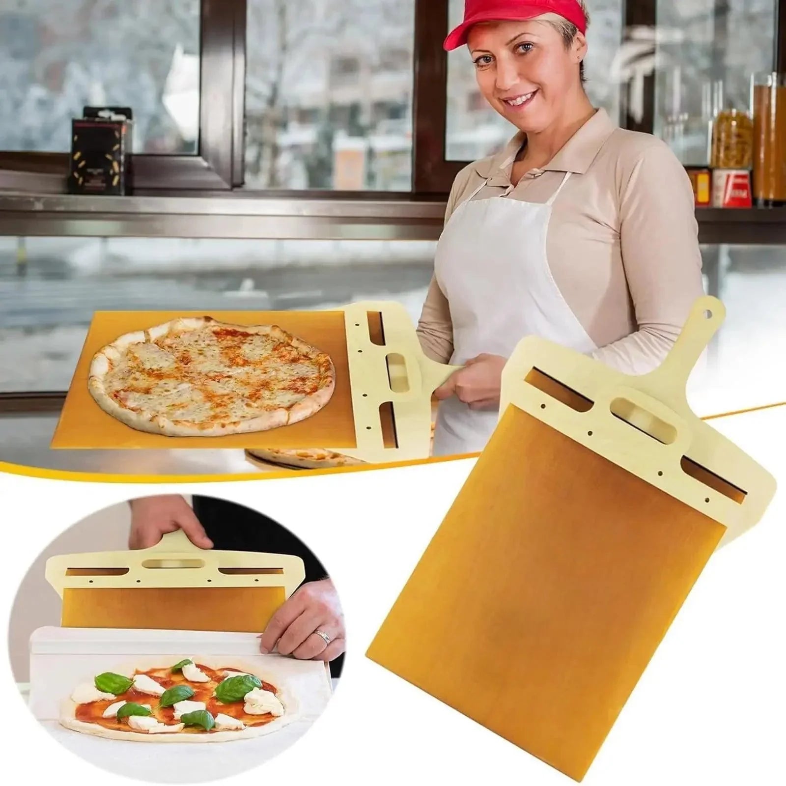 Espátula Deslizante Antiaderente para Pizza