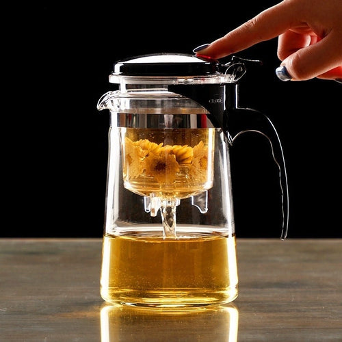 Bule de Vidro 600ml com Infusor | Chá Prático e Elegante
